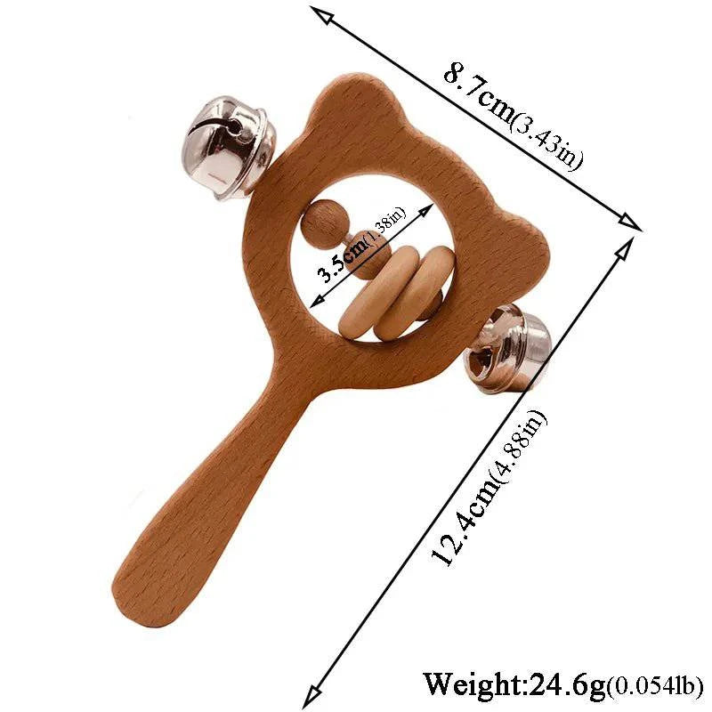 SoftToys™ Wooden Music Rattle For Babies - Joomcy
