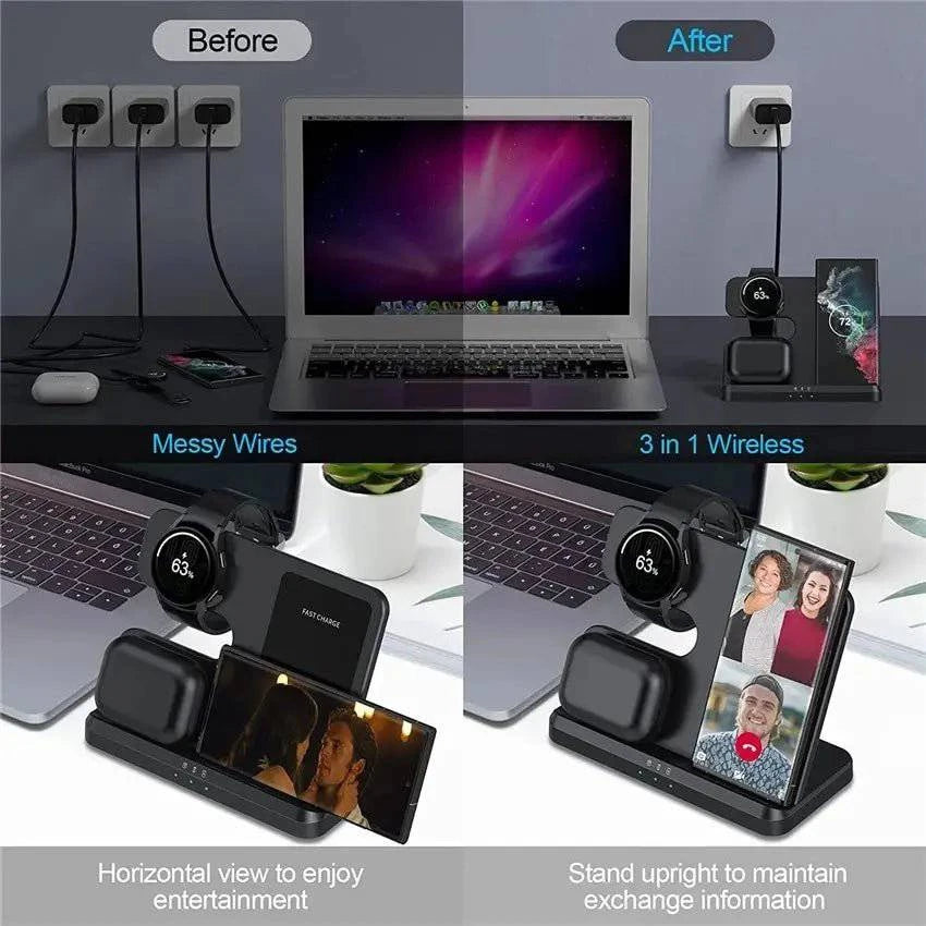 SpaceTech™ 3 in 1 Wireless Charger Stand - Joomcy