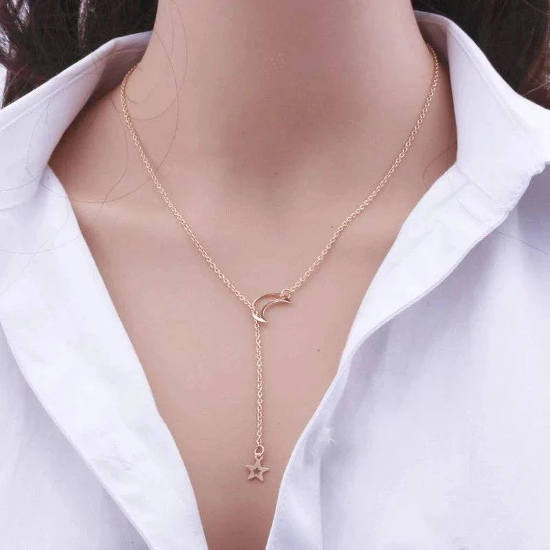 StarLink™ Moon & Star Pendant Necklace - Joomcy