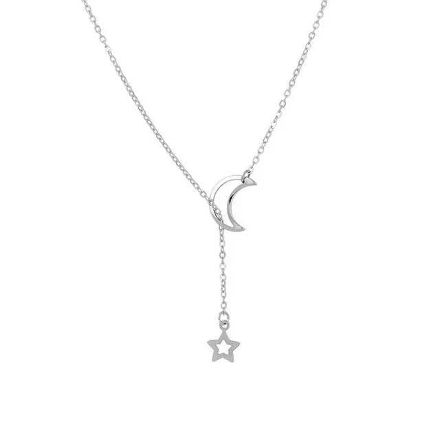 StarLink™ Moon & Star Pendant Necklace - Joomcy