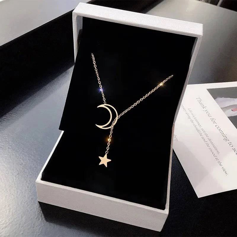 StarLink™ Moon & Star Pendant Necklace - Joomcy