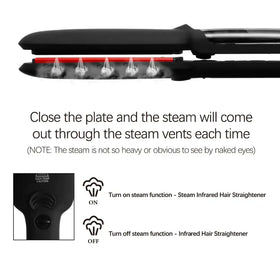 Straight Iron Steam Spray Hair Straightener