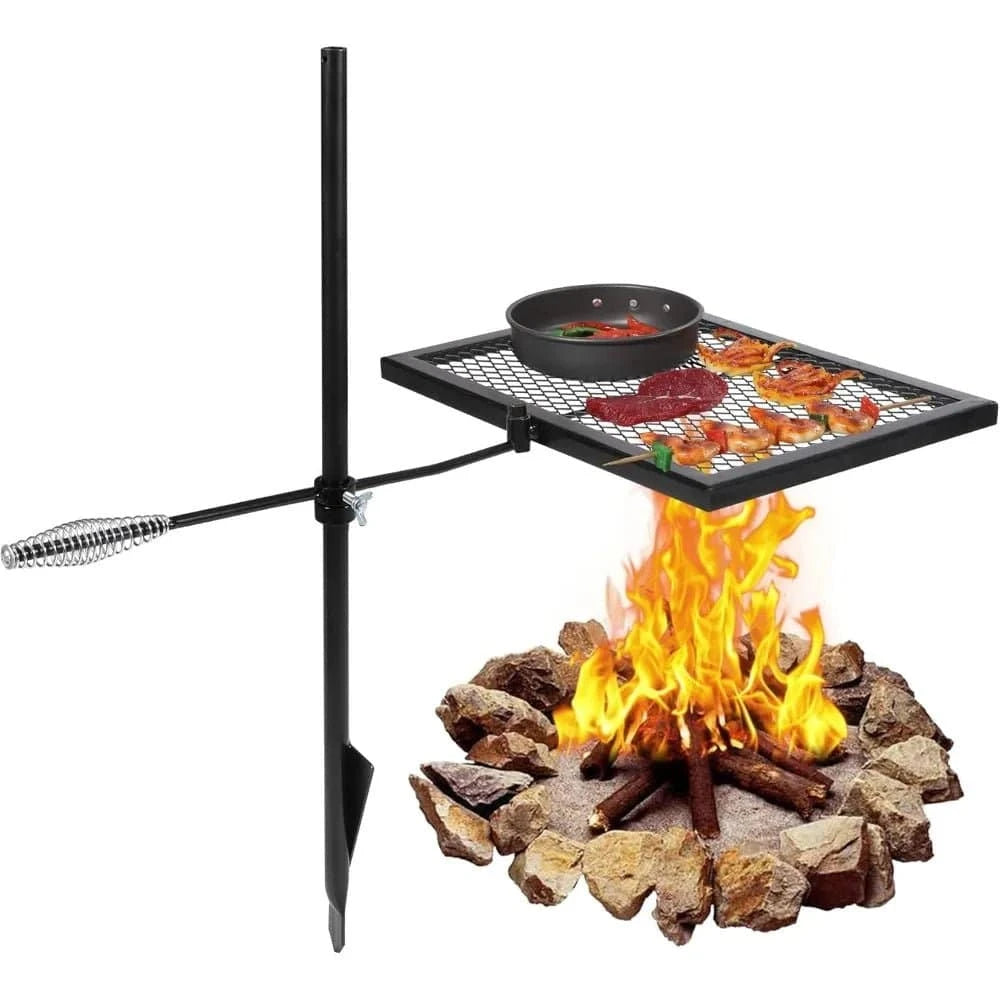 Swivel Campfire Grill Heavy Duty Steel Grate - Joomcy