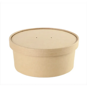 Thick Kraft Paper Disposable Round Food Box