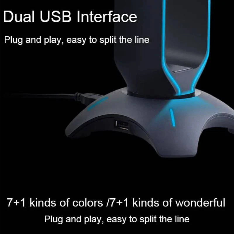 Top RGB Headphones Stand - Joomcy
