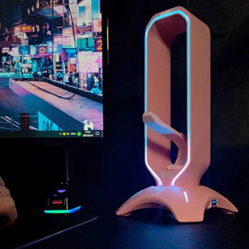 Top RGB Headphones Stand - Joomcy
