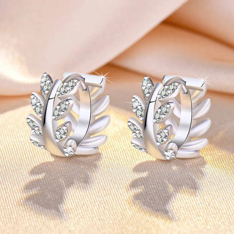 UniqueStone™ 925 Sterling Silver Zircon Buckle Earrings For Women - Joomcy