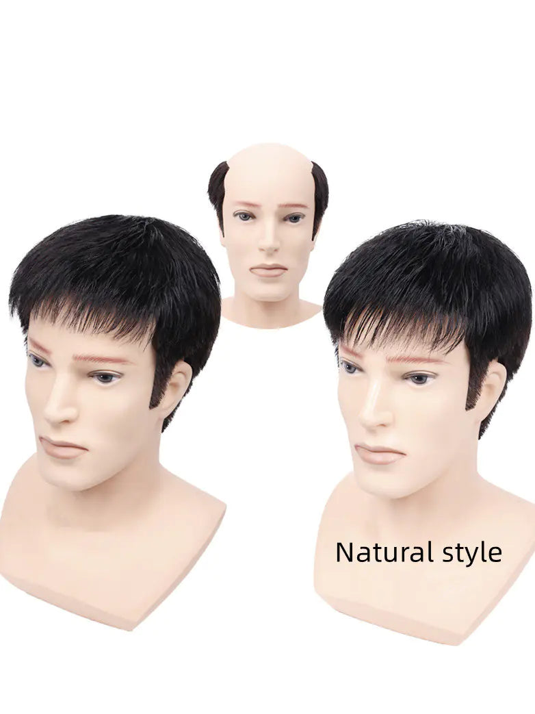 Men's Hair Replacement Bald Head Flip Cover - Joomcy