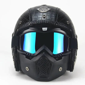 Vintage Handmade Harley Motorcycle Helmet