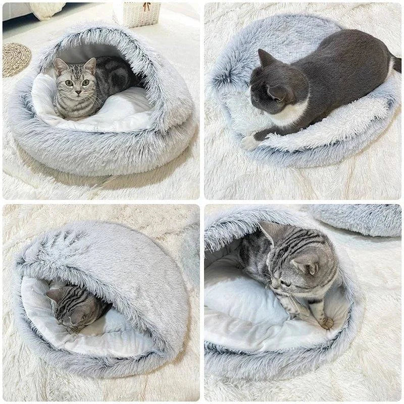 WarmCaves™ Winter Plush Cat Bed - Joomcy