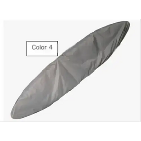 Gray fabric surfboard cover, labeled ’color 4.’
