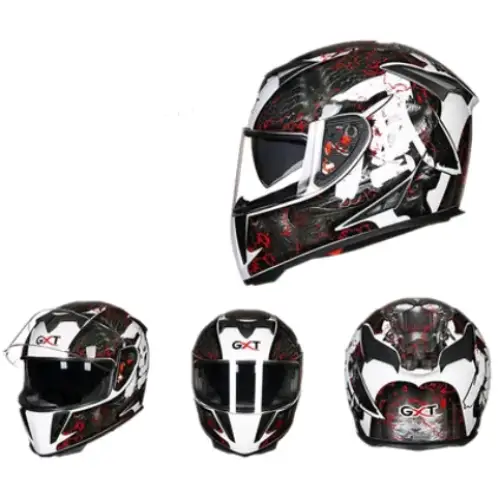 Winter Motorcycle Helmet with Anti-Fog Dual Lenses