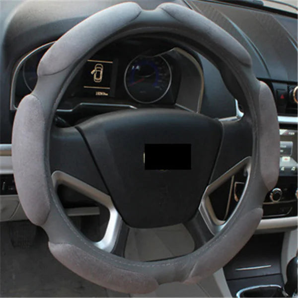 3D Suede Steering Wheel Cover - Joomcy