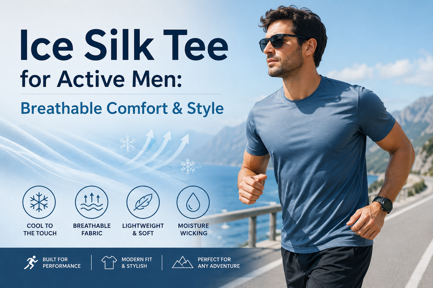 Ice Silk Tee for Active Men: Breathable Comfort & Style