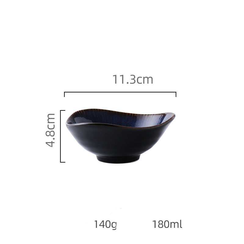 Creative Glazed Blue Dinnerware Set (Bowls and Plates)