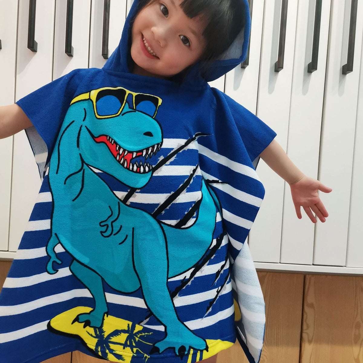 Children's Hooded Bathrobe with Soft, Absorbent Towel