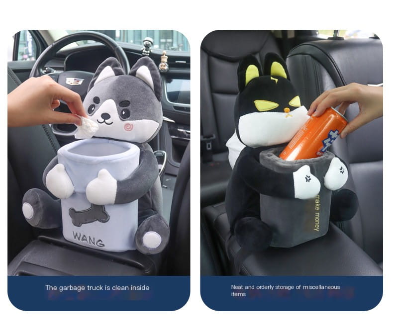Creative Car Tissue Box and Trash Bin for Women