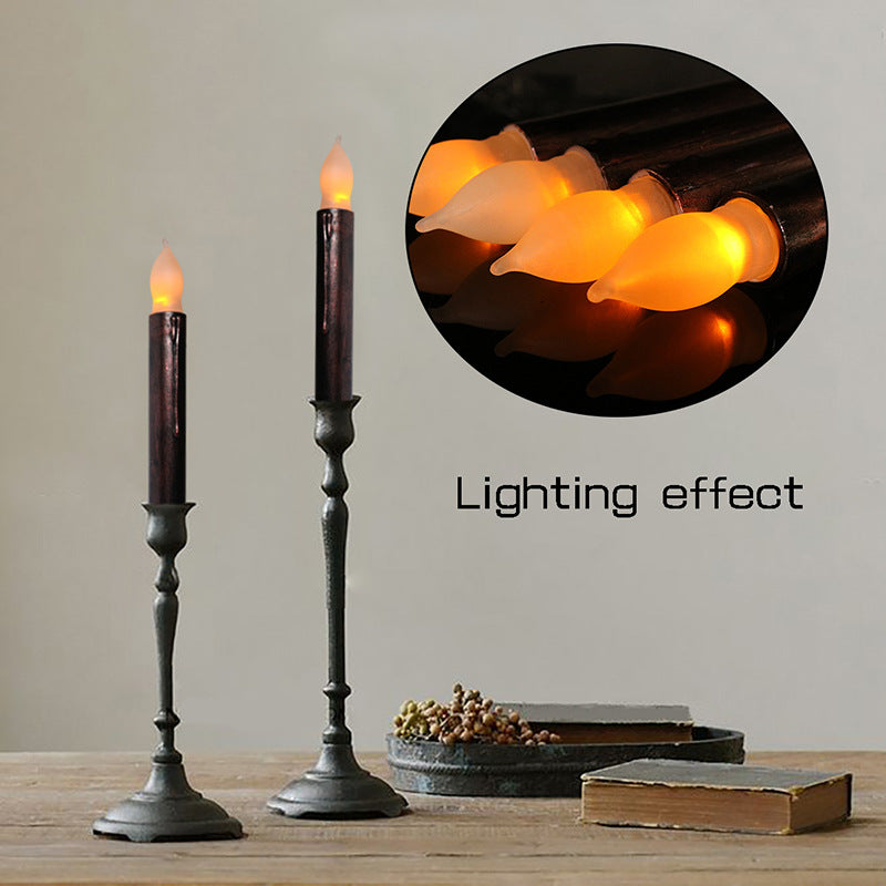 Black Long Candle with Shell for Home Decor