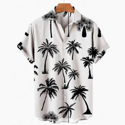 Men's Casual Hawaiian Print Short Sleeve Shirt