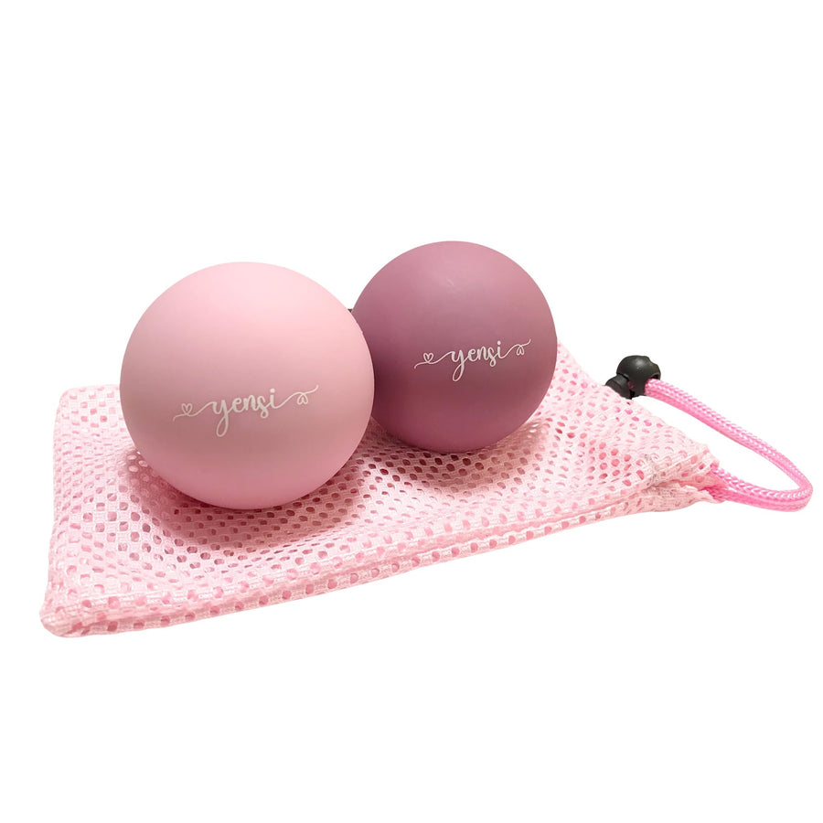Silicone Massage Lacrosse Balls for Trigger Point Therapy Muscle Knots and Physical Therapy. Set of 2 Balls with Carrying Bag. Latex-Free. Ideal for Deep Tissue Massage and Myofascial Release