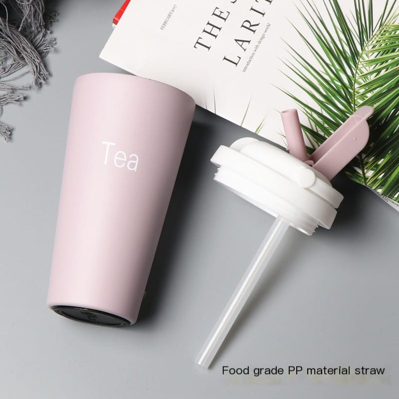 304 Stainless Steel European Straw Coffee Cup Travel Mug