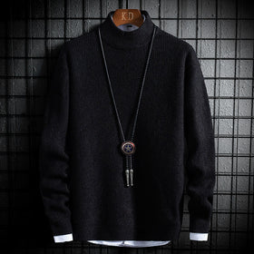 Thick Casual Long-Sleeved Youth Half Turtleneck Sweater