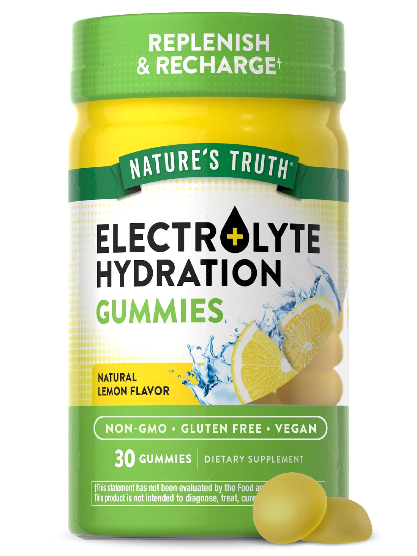 Natures Truth Electrolyte Gummies for Hydration | 30 Count | Vegan Non-GMO & Gluten Free Supplement | Lemon Flavor