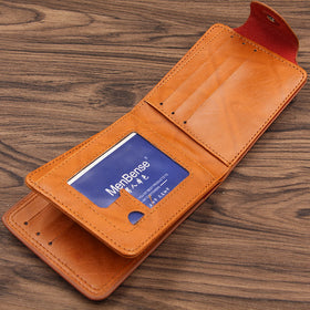 Retro PU Men's Wallet with Money Clip and Coin Purse