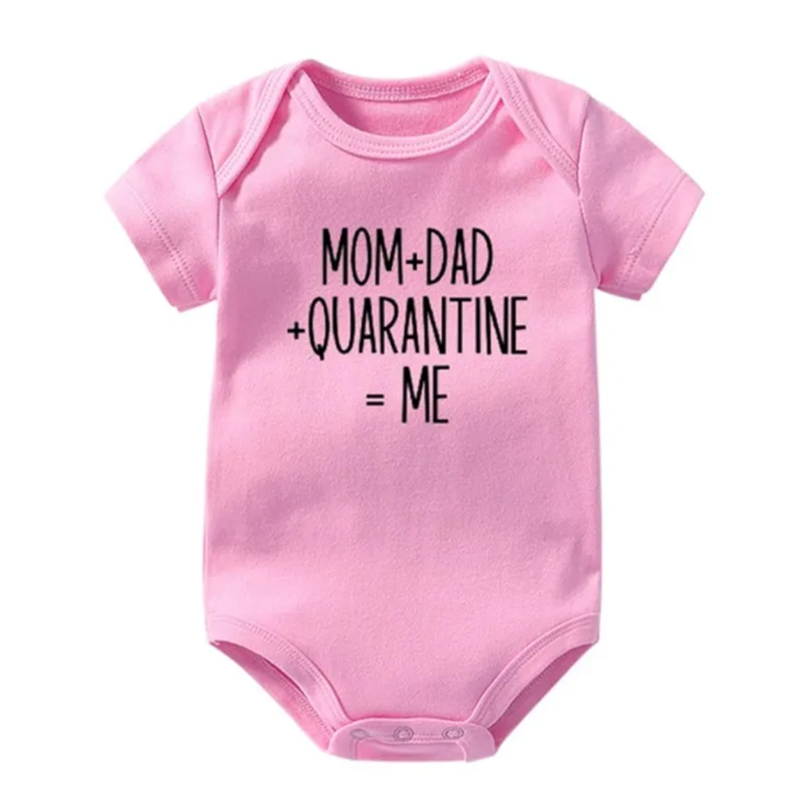 Letter Newborn Round Neck Short-Sleeved Romper