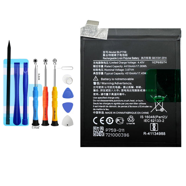 Vvuilsty BLP759 Replacement Battery for OnePlus 8 Pro 1+8 Pro BatteryRechargeable 0 Cycle Battery Compatible with OnePlus 8 Pro IN2023 IN2020 IN2021 IN2025 with Repair Tool Kits