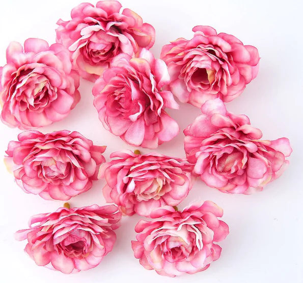 10pcs Artificial Silk Peony Flower Heads for Decor