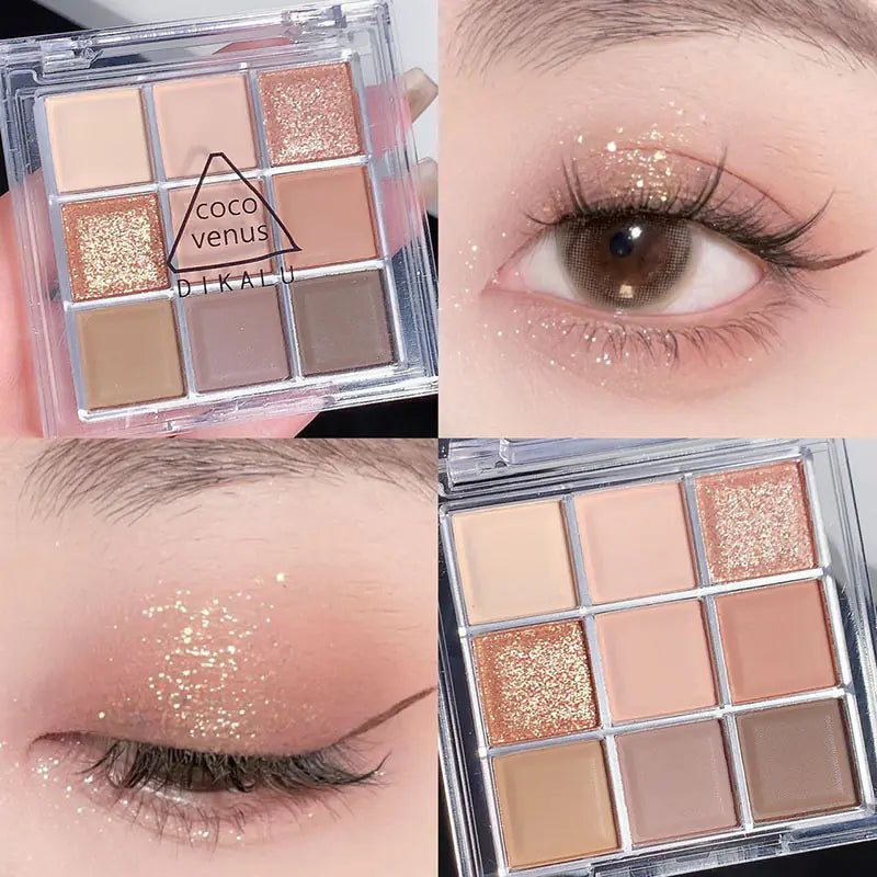 DIKALU Sunset Glow Nine-Color Eyeshadow Palette - Joomcy