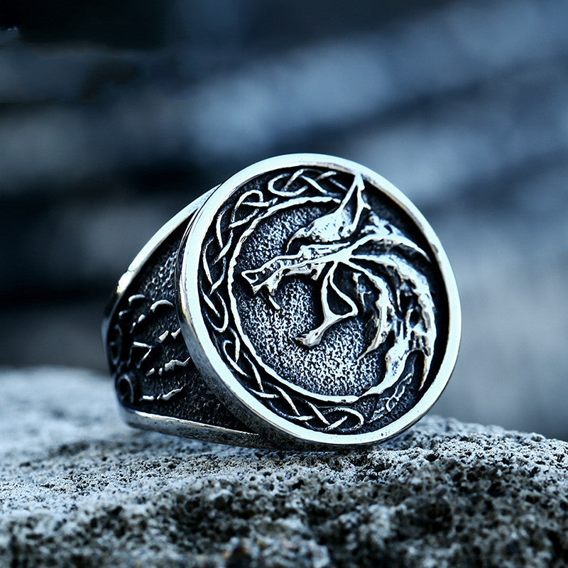 Men's Simple Titanium Steel Fashion Ring