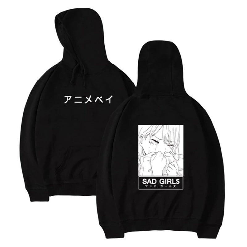Men's Fleece Hoodie, Casual Cartoon Sweatshirt