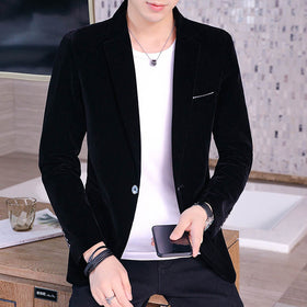 Autumn Men's Casual Slim Fit Corduroy Blazer