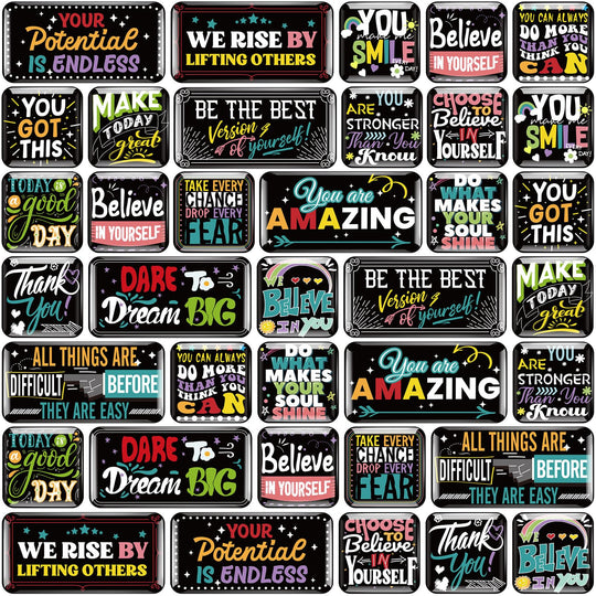36 Pcs Inspirational Magnets Refrigerator Magnets Inspirational Quote Magnets Bulk Cute Locker Decor Friendship Motivational Whiteboard Magnets for Fridge Office Home Cabinet