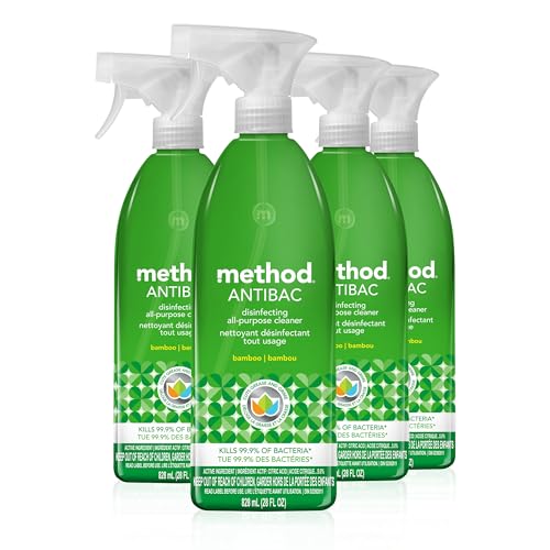 Method Antibacterial All-Purpose Cleaner Spray Bamboo Kills 99.9% of Household Germs 28 Fl Oz (Pack of 4)