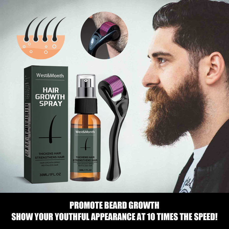 West&Month Beard Care Spray Set for Moisture & Growth
