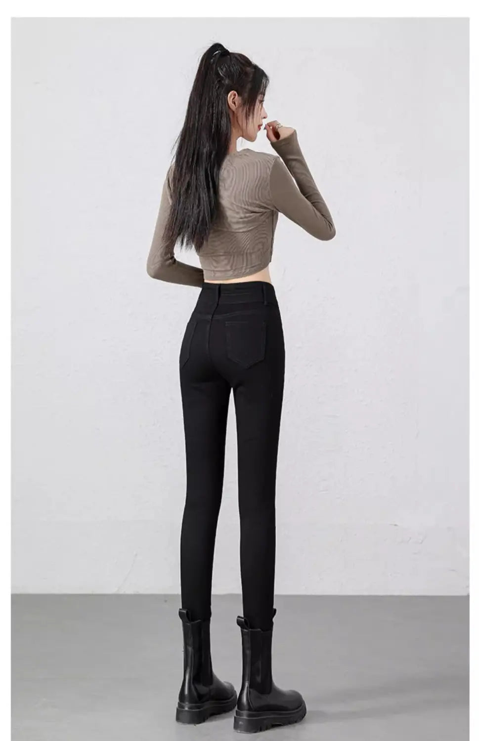 High-Waisted Pencil Pants