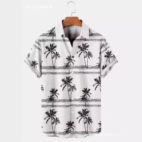 Men's Casual Hawaiian Print Short Sleeve Shirt