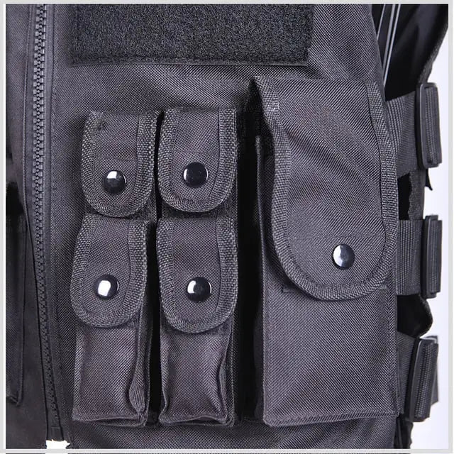 Black Tactical Vest for Men - Military Hunting Gear