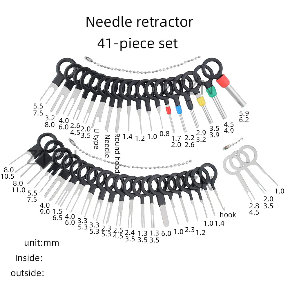 41-Piece Manual Tool Set for Automotive Connector Removal - Joomcy