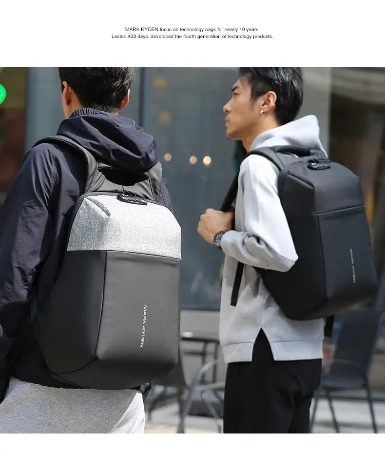 Anti-Theft USB Charging Backpack for Laptops