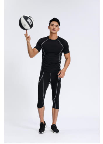 Men’s Quick-Drying Breathable Cropped Tights in Milk Silk