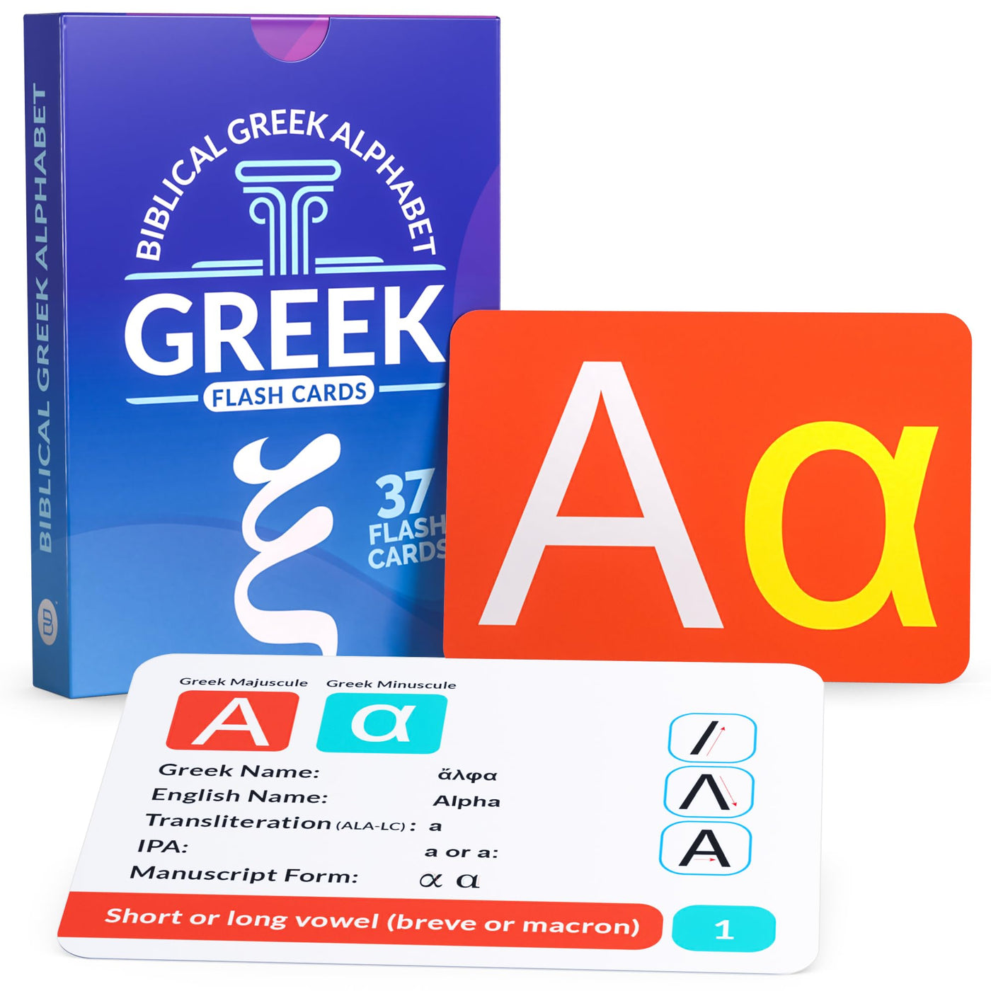 Biblical Greek Alphabet Flash Cards – Educational Language Learning Resource for Memory & Sight Words - Fun Game Play - Grade School Classroom or Homeschool Supply – Briston Brand