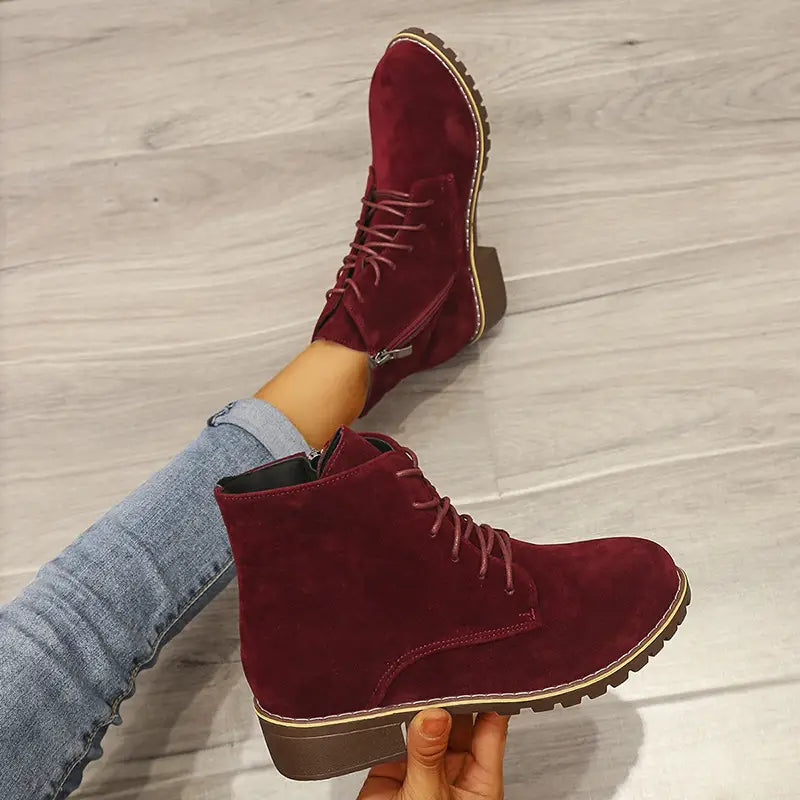 Women’s Short Round Toe Martin Boots