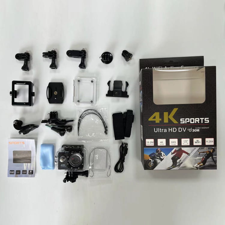 4K Action Camera with Remote Control and Waterproof Design