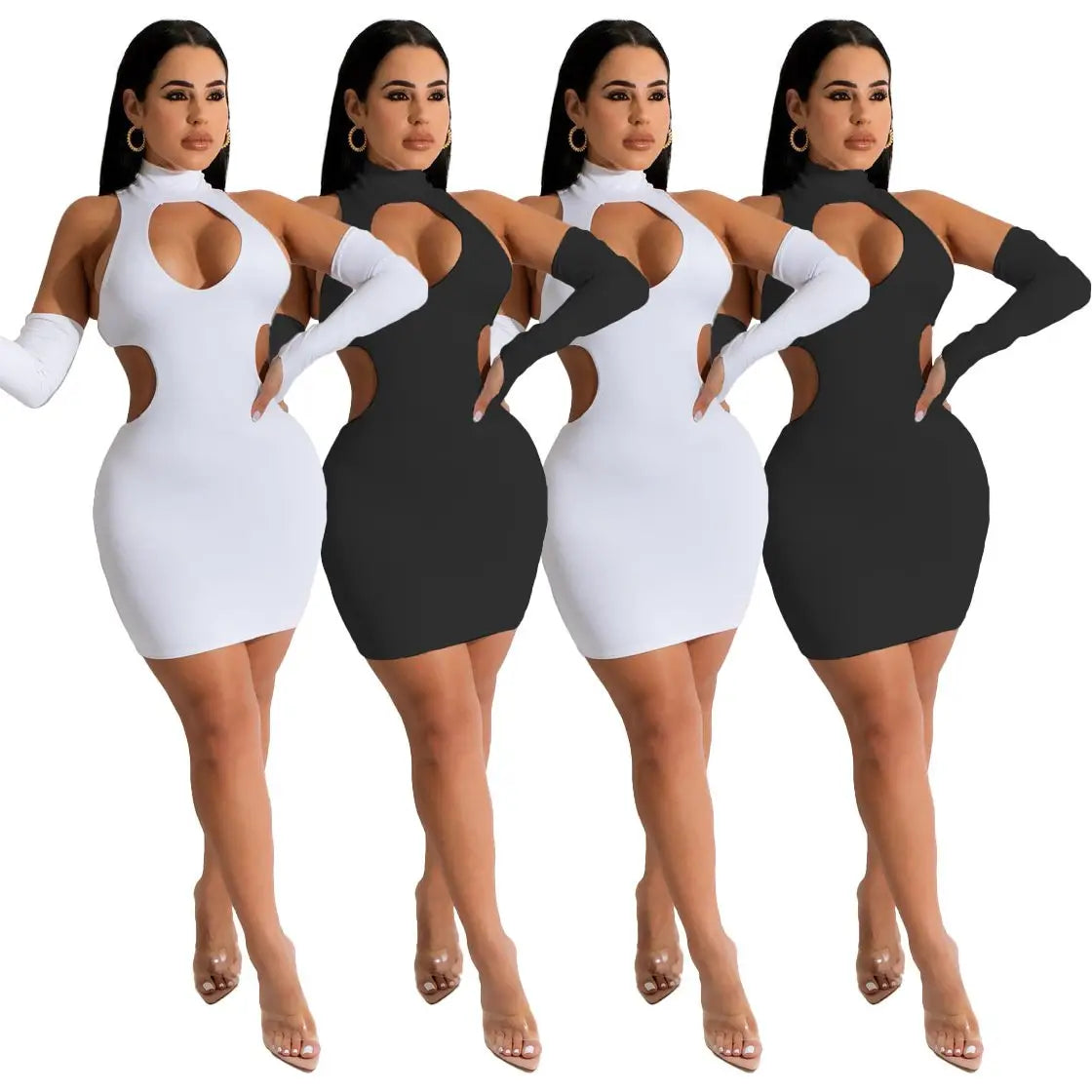 Off-the-Shoulder Cutout Summer Dress with Sleeves