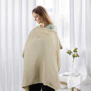 PandaEar Nursing Cover for Baby Breastfeeding Breathable Muslin Nursing Poncho Neck Insert with Rigid Hoop for Mom Multi-use Privacy Nursing Apron Carseat Cover