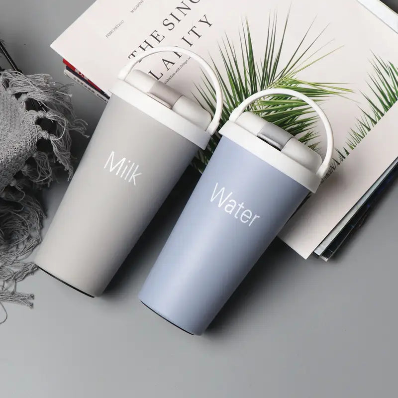 304 Stainless Steel European Straw Coffee Cup Travel Mug